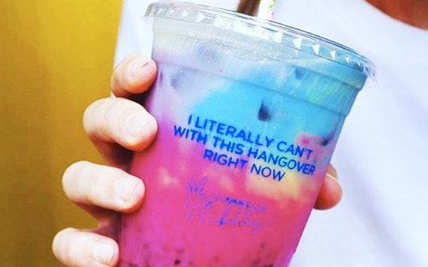 NYC Café Creates Vegan Rainbow Hangover Latte