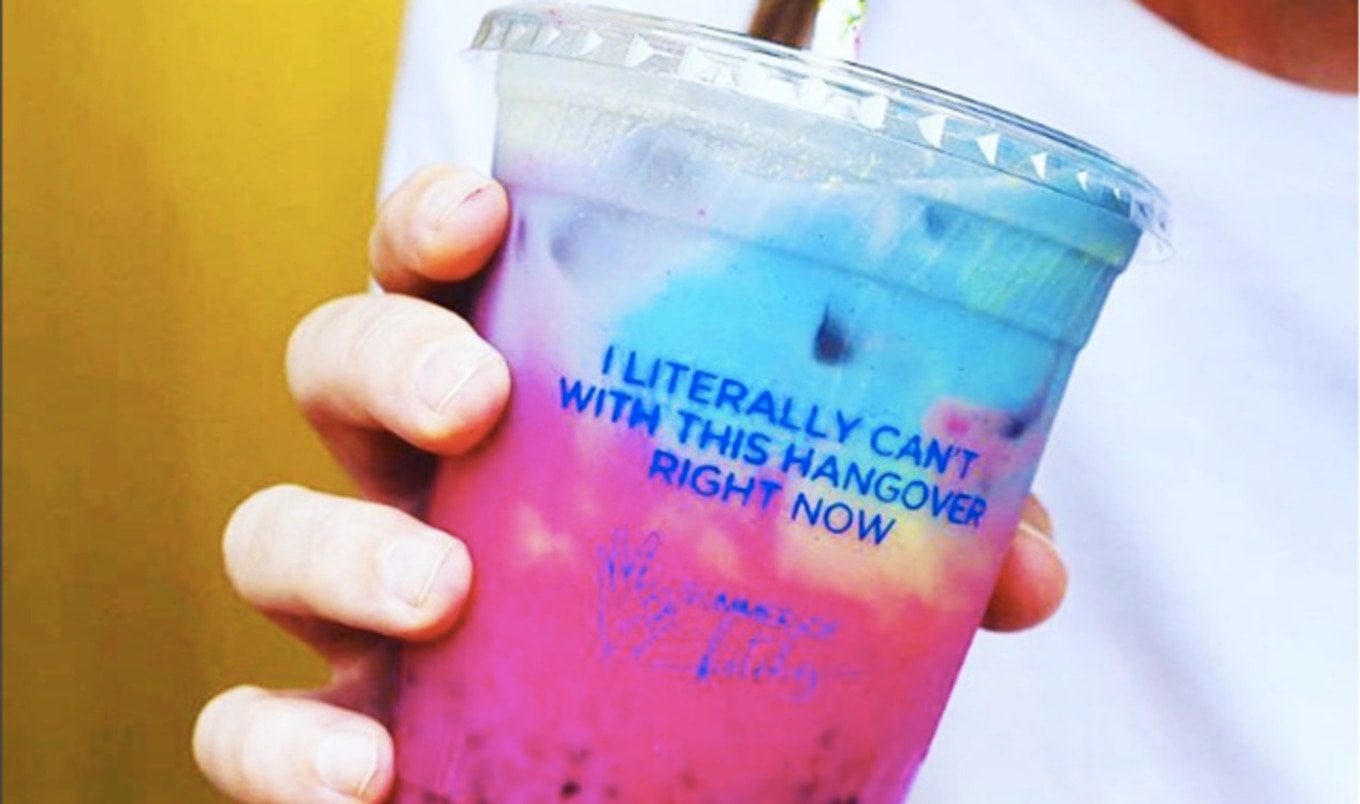 NYC Café Creates Vegan Rainbow Hangover Latte