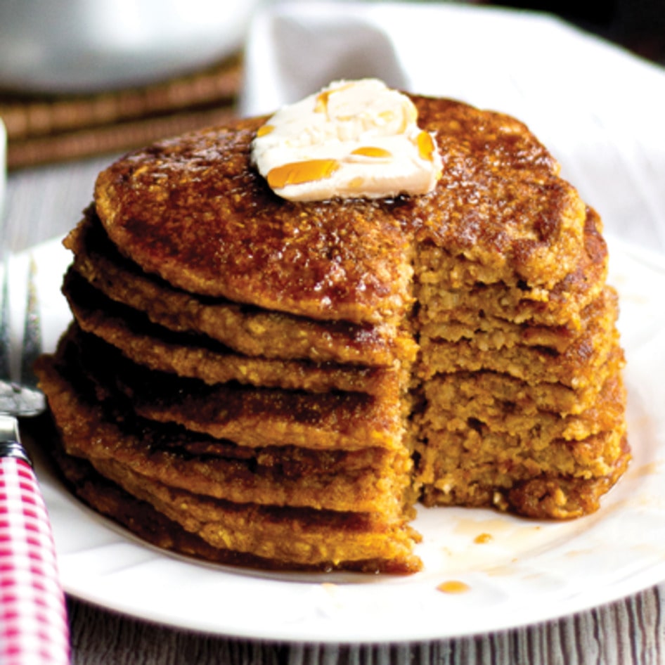 Vegan Sweet Potato Pancakes With Cinnamon and Nutmeg