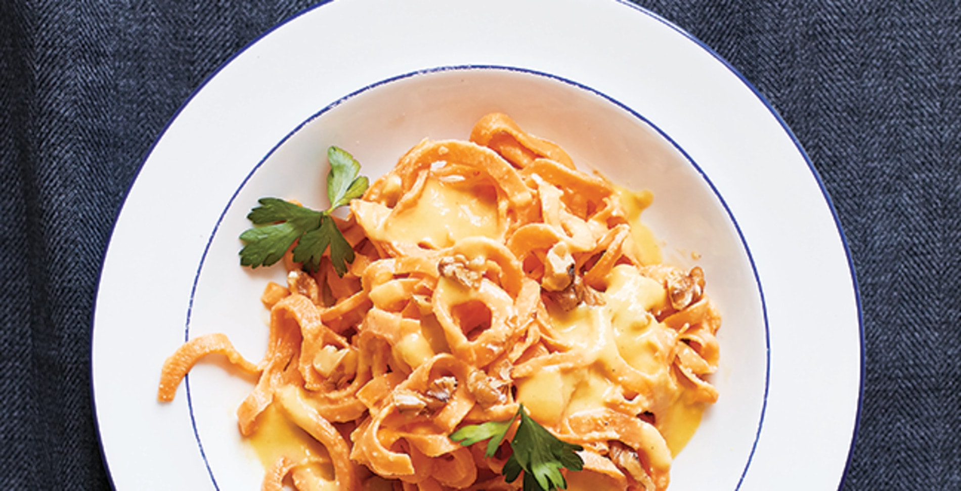 Creamy Vegan Sweet Potato Alfredo