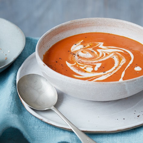VegNews.EasyRoastedTomatoSoupwithCashewCream.TheNewNourishing