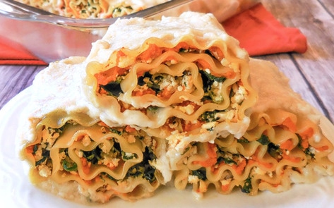 Vegan Pumpkin Lasagna Rollups