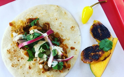 Vegan Jackfruit Café Opens Inside Doughnut Shop