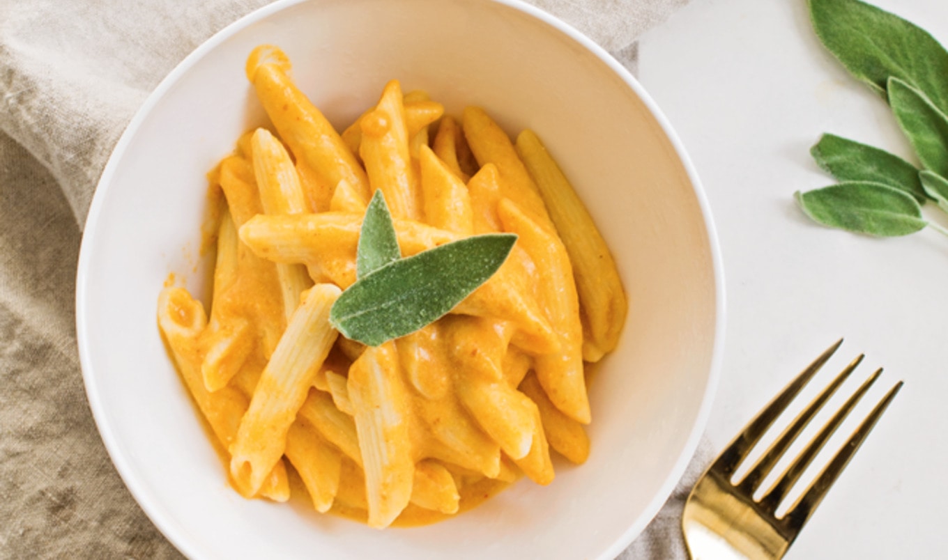 Simple Vegan Pumpkin Cream Penne