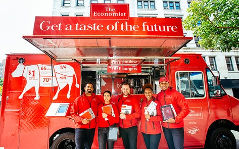 <i>The Economist</i> Launches Vegan Future of Meat Truck
