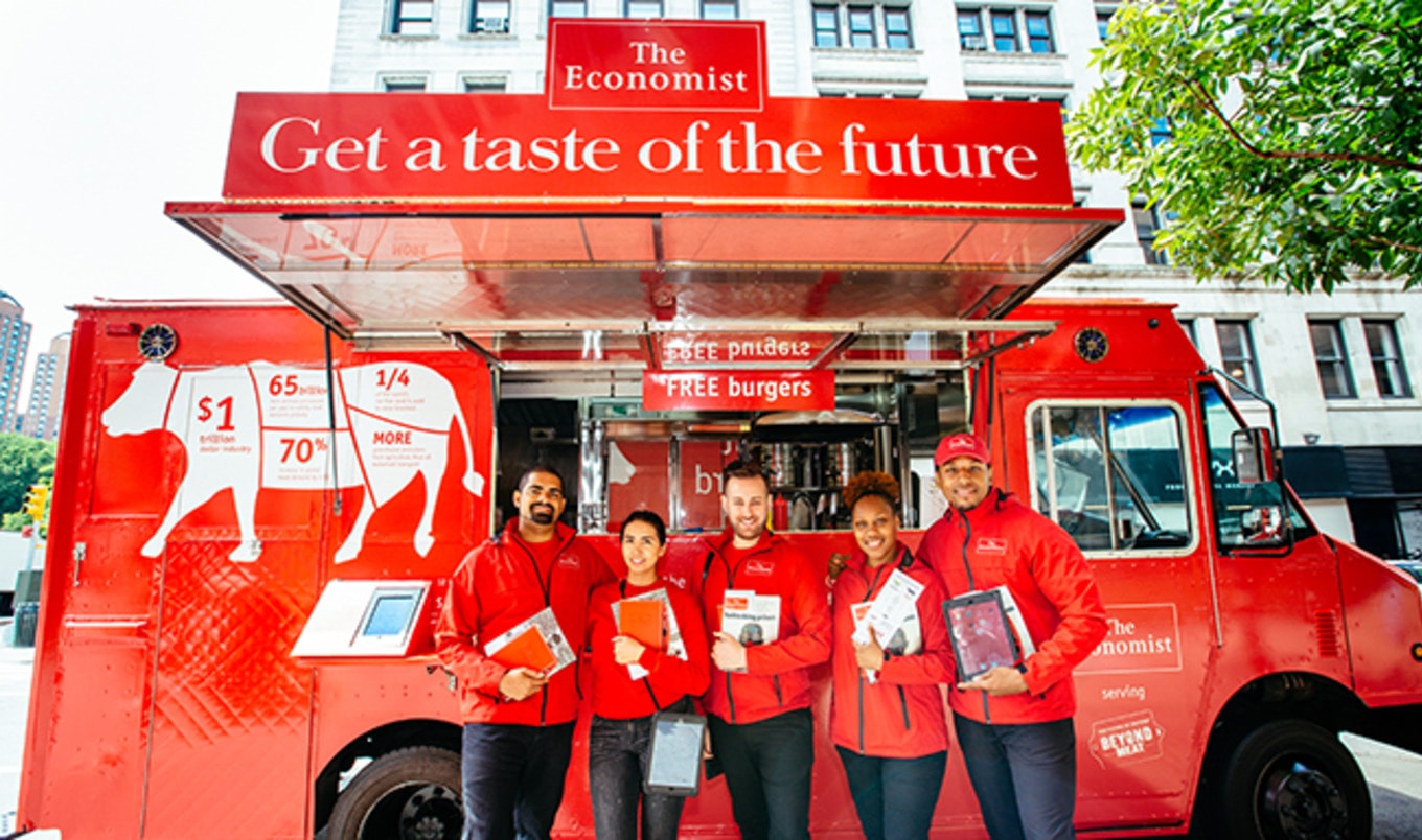 <i>The Economist</i> Launches Vegan Future of Meat Truck