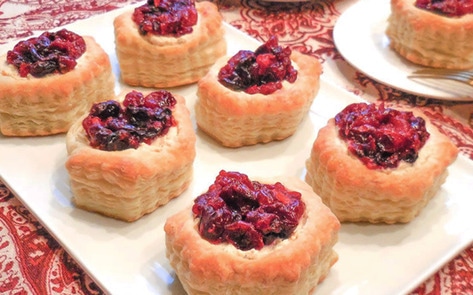 Vegan Roasted Cranberry Puff Pastry