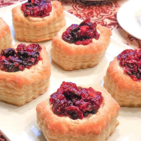 Vegan Roasted Cranberry Puff Pastry