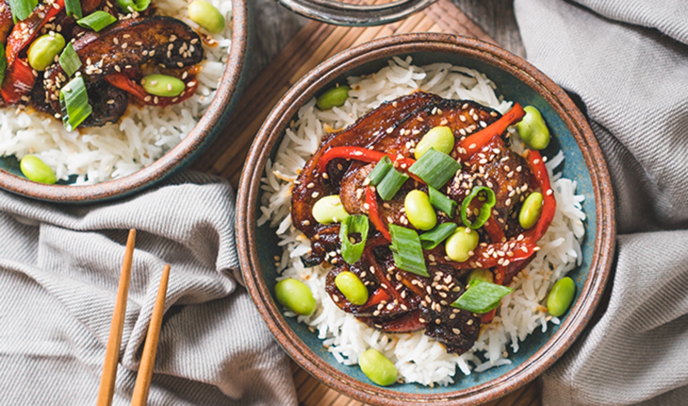 Crispy Ginger Portabello Stir-Fry