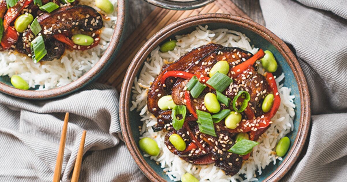 Crispy Ginger Portabello Stir-Fry | VegNews