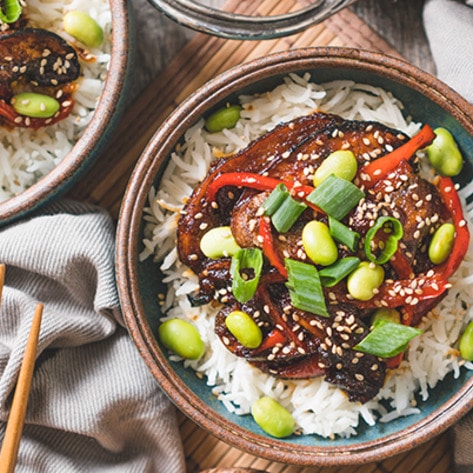 Crispy Vegan Ginger Portabello Stir-Fry