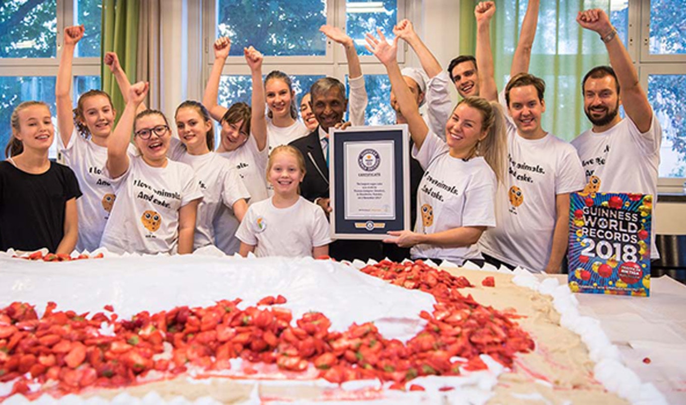 Swedish YouTube Star Makes World's Largest Vegan Cake