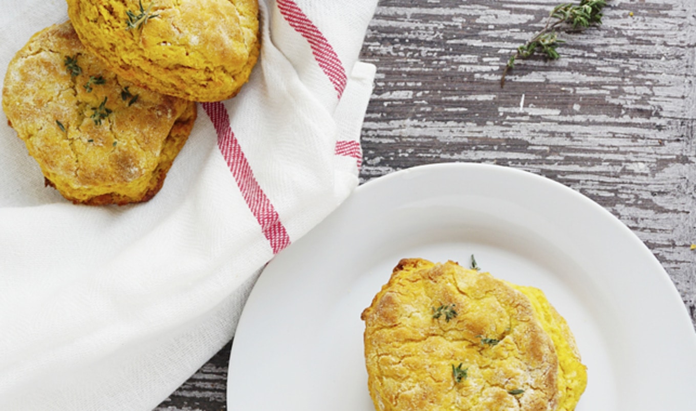 Vegan Sweet Potato Herbed Biscuits
