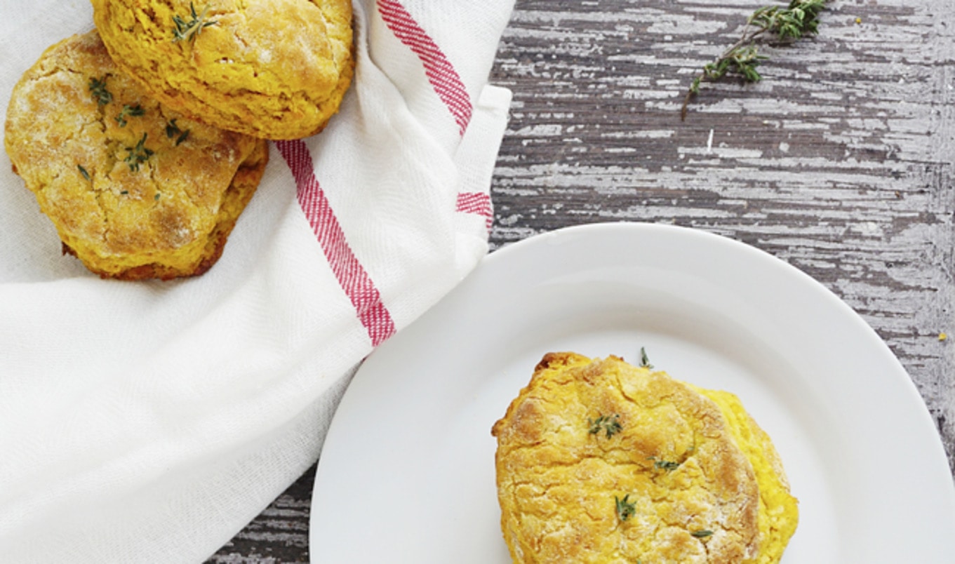 Vegan Gluten-Free Sweet Potato Herbed Biscuits