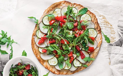 Roasted Potato Zucchini Pizza