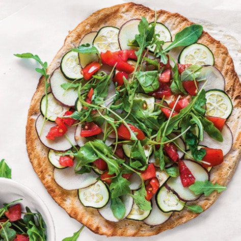 Roasted Potato Zucchini Pizza