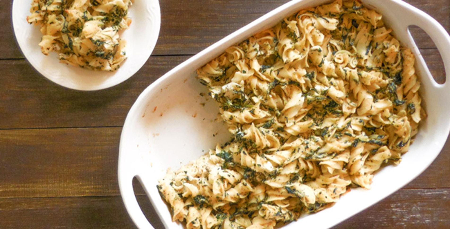 Baked Vegan Spinach Noodle Kugel