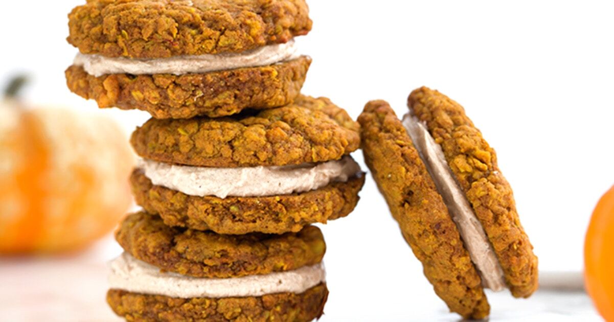 Vegan Pumpkin Spice Oatmeal Cream Pies | VegNews
