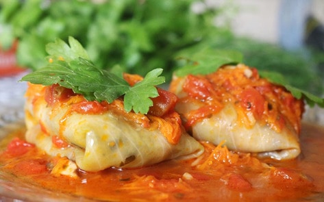 Smothered Vegan Cabbage Rolls