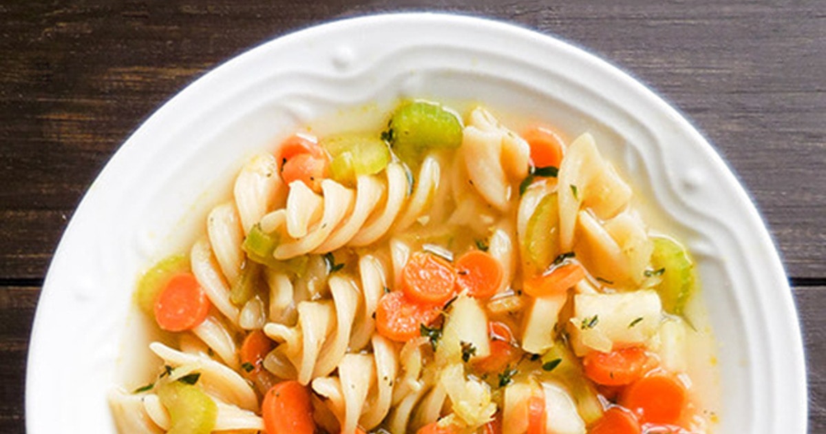 Vegan Ginger Chicken Noodle Soup