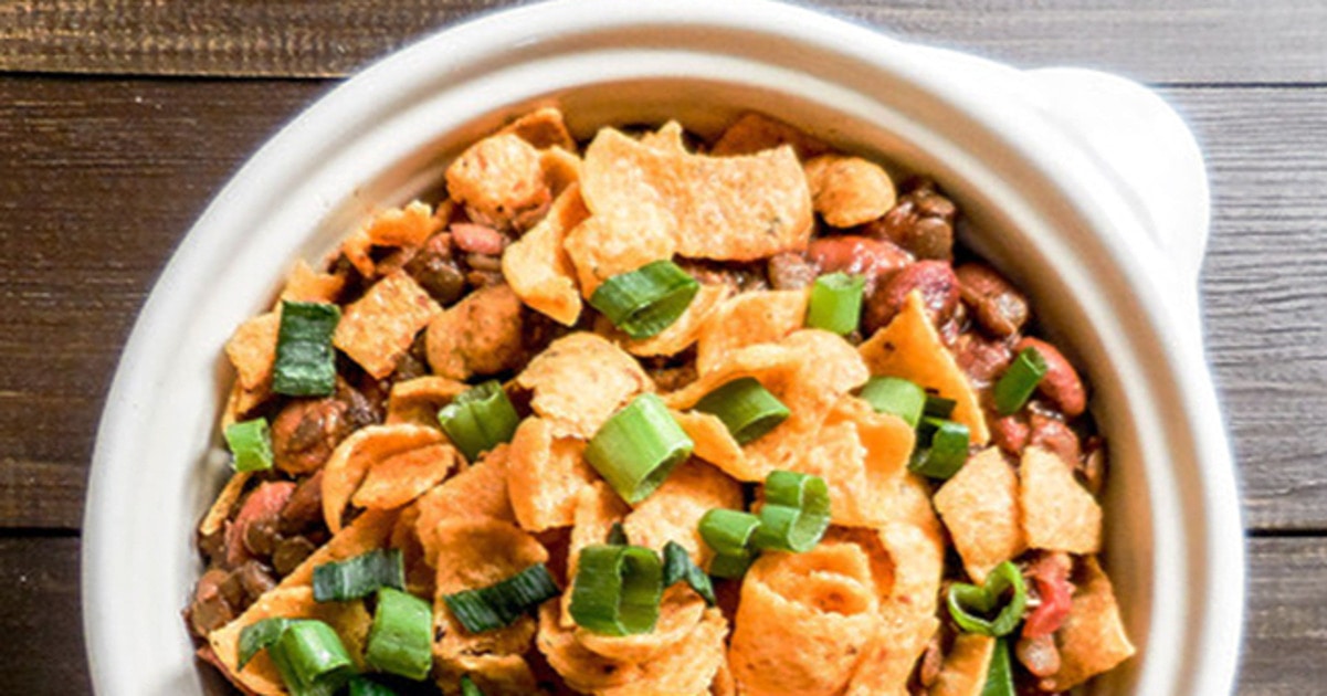 Vegan Chili and Corn Chip Pie | VegNews