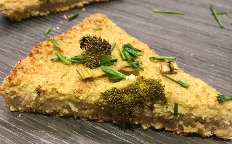 Vegan Broccoli Leek Quiche