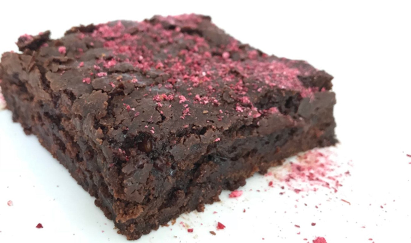 Vegan Lingonberry Brownies