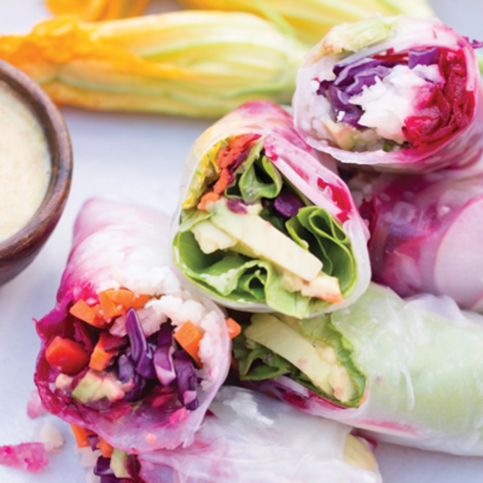 Rainbow Veggie Spring Rolls