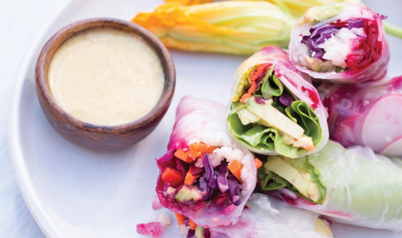 Rainbow Veggie Spring Rolls