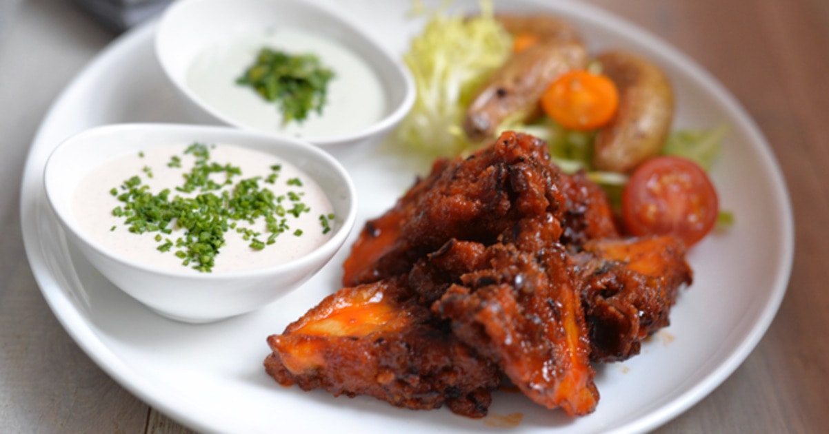 Plant-Based Buffalo Fried Mushrooms | VegNews