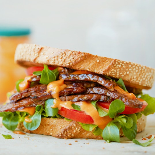 Korean-Inspired Vegan BLT With Spicy Gochujang Mayonnaise