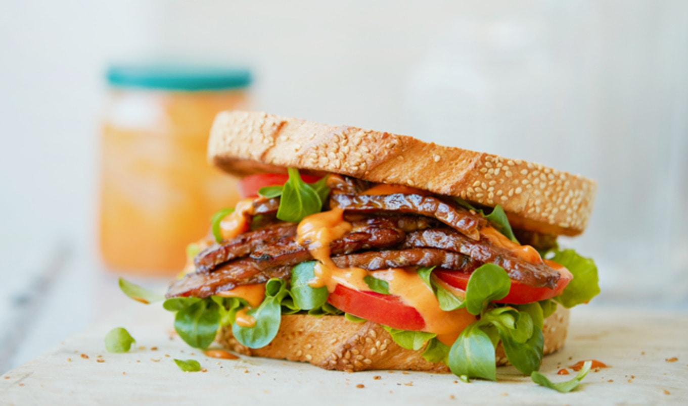 Korean-Inspired Vegan BLT With Spicy Gochujang Mayonnaise
