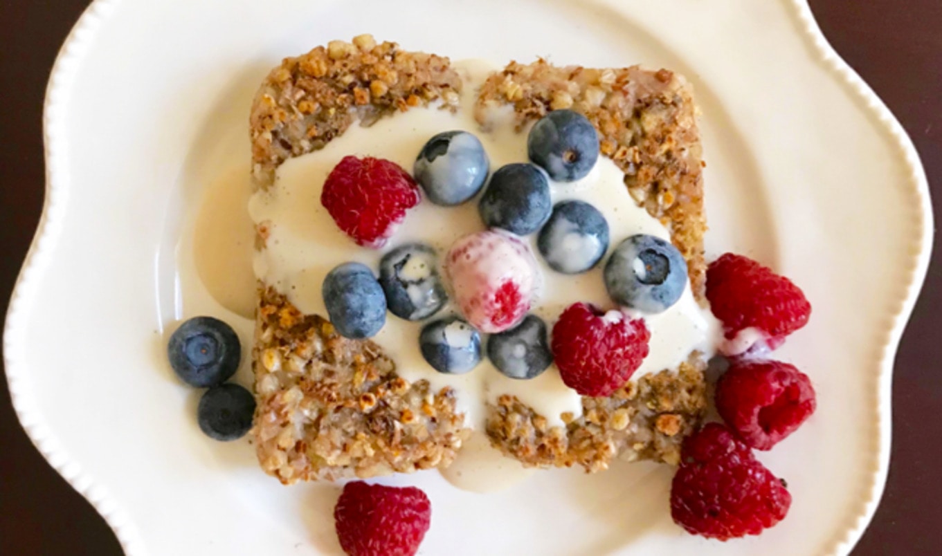 Plant-Based Buckwheat Breakfast Cakes With Cashew-Maple Cream