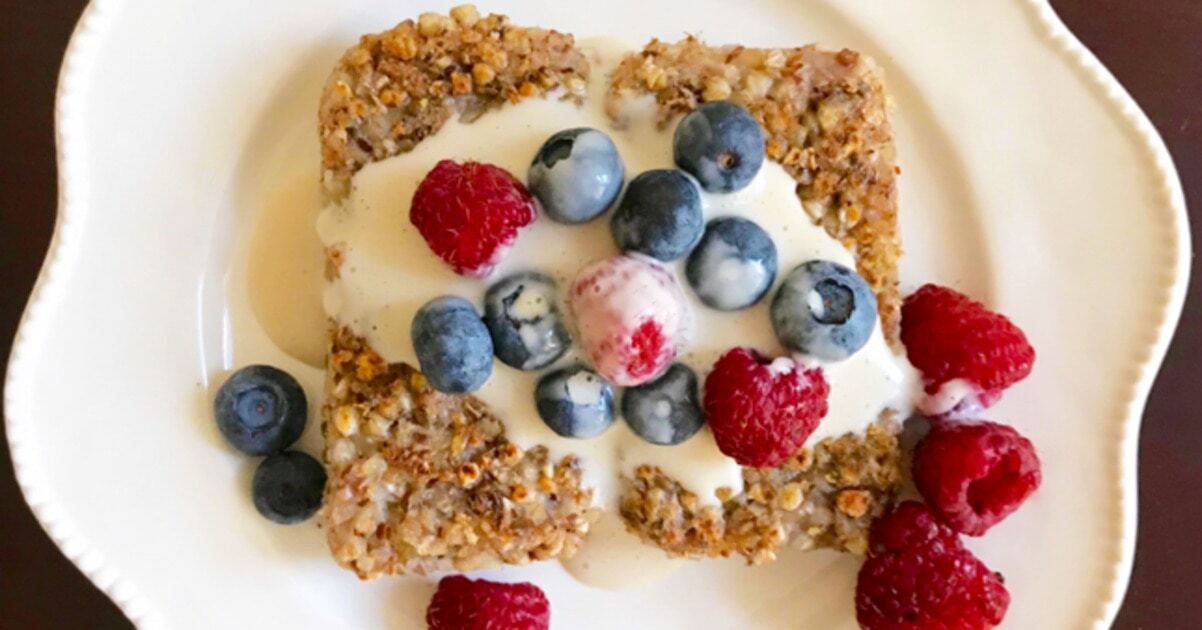 Plant-Based Buckwheat Breakfast Cakes With Cashew-Maple Cream | VegNews
