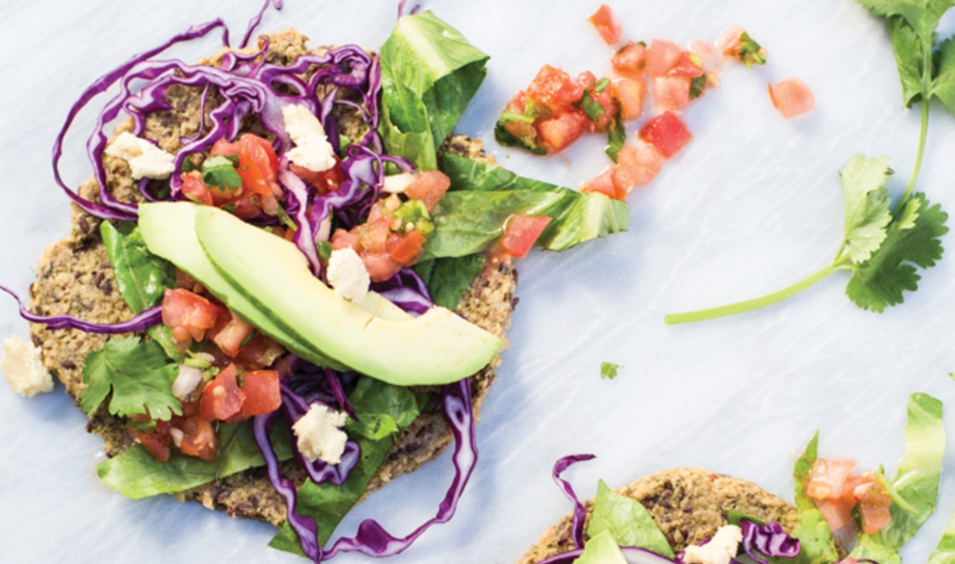 The Easiest Raw Vegan Tostadas with Corn-Pepper Tortilla