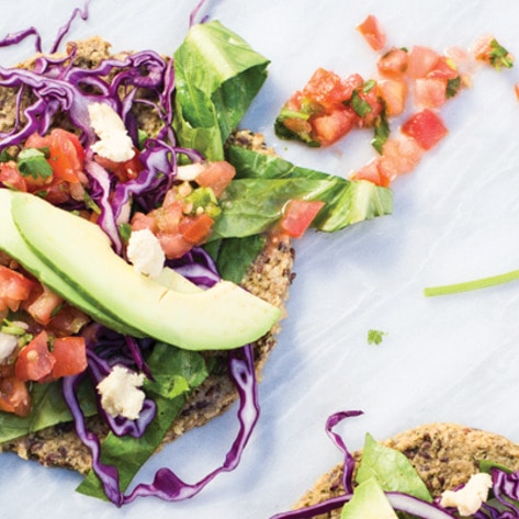 The Easiest Raw Vegan Tostadas with Corn-Pepper Tortilla