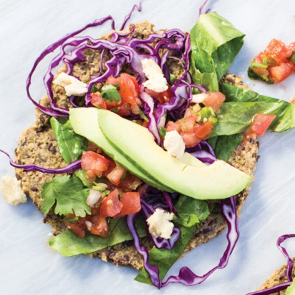 Raw Vegan Tostadas With Corn-Pepper Tortillas