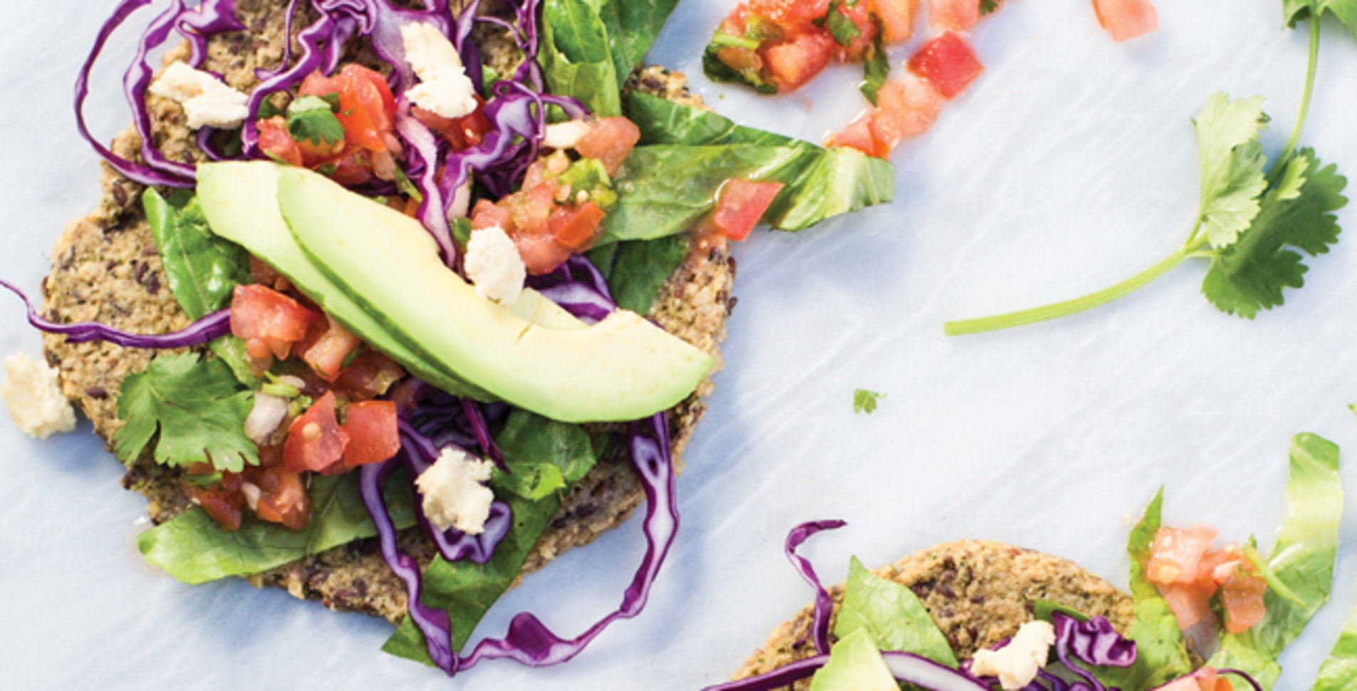 Raw Vegan Tostadas With Corn-Pepper Tortillas