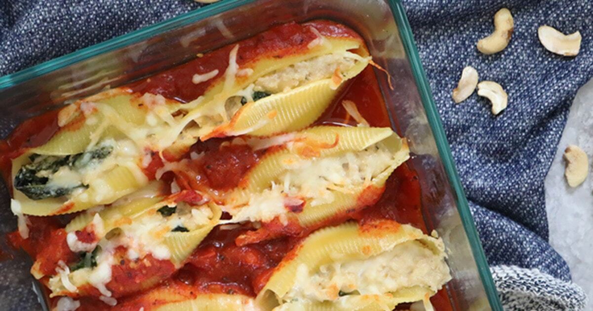 Creamy Cashew Ricotta Stuffed Shells | VegNews