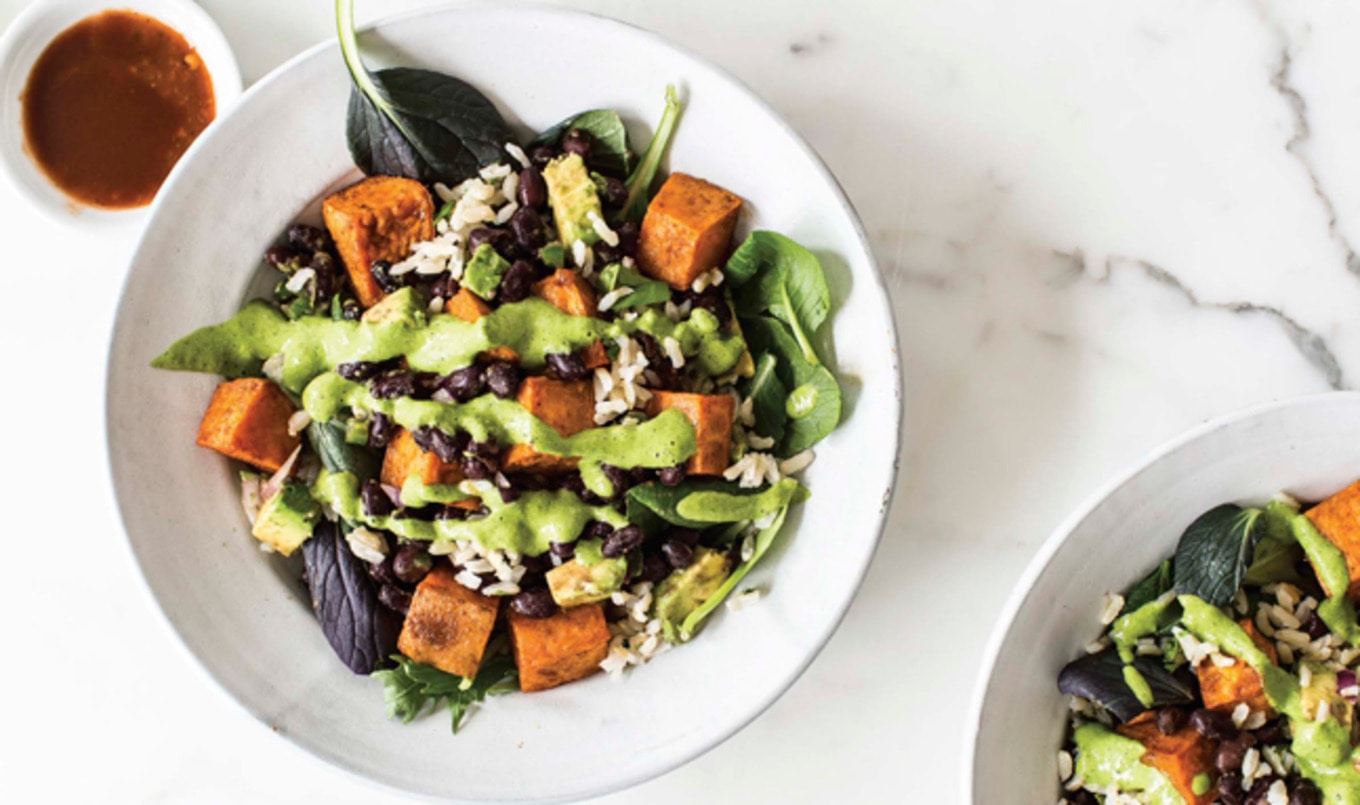 Vegan Chimichurri Roasted Sweet Potato Bowl