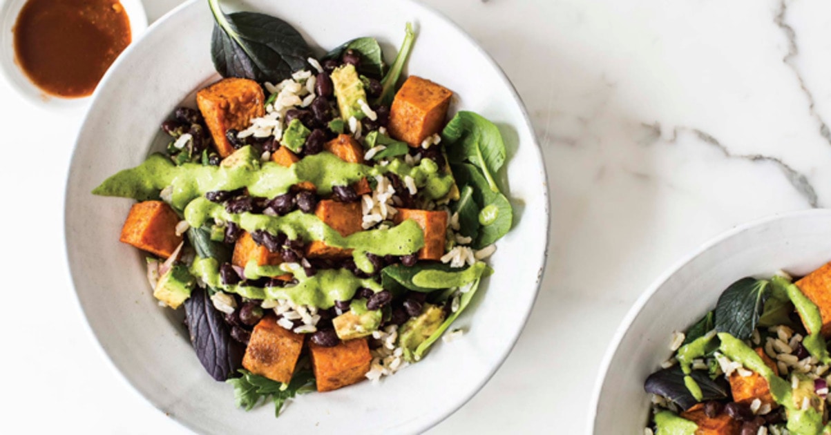 Vegan Chimichurri Roasted Sweet Potato Bowl