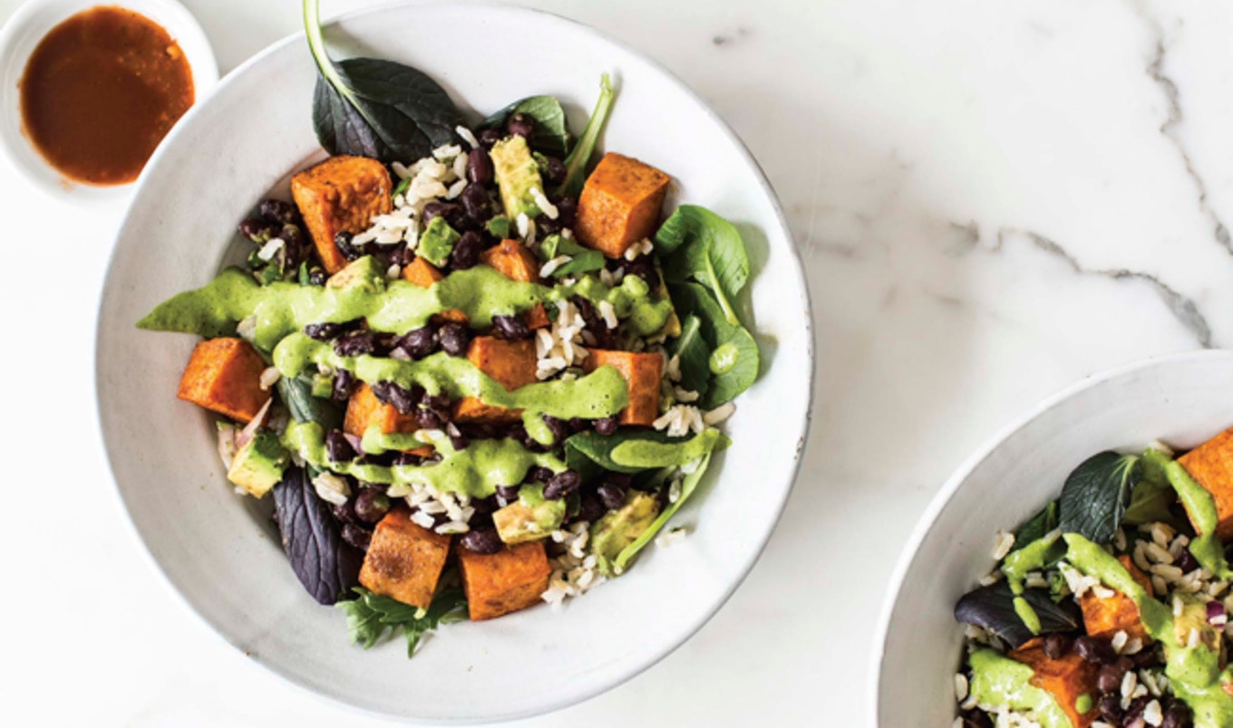 Vegan Chimichurri Roasted Sweet Potato Bowl