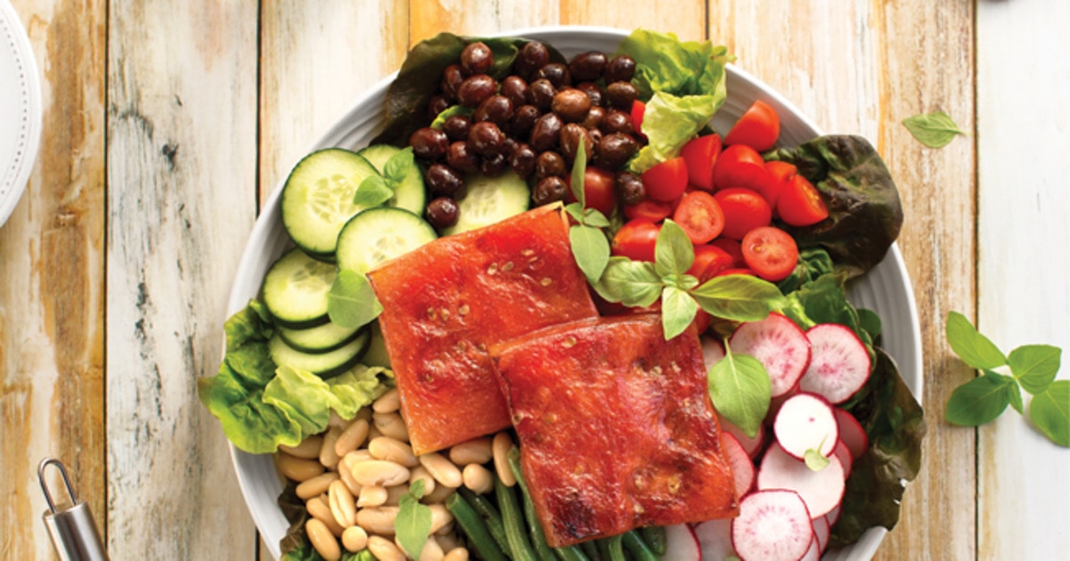 Seared Watermelon Niçoise Salad | VegNews