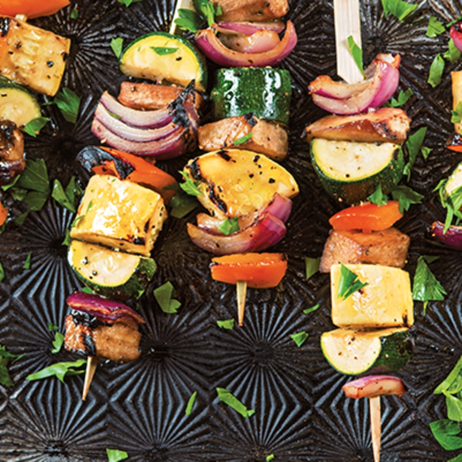 Garlic-Rosemary Vegetable Skewers