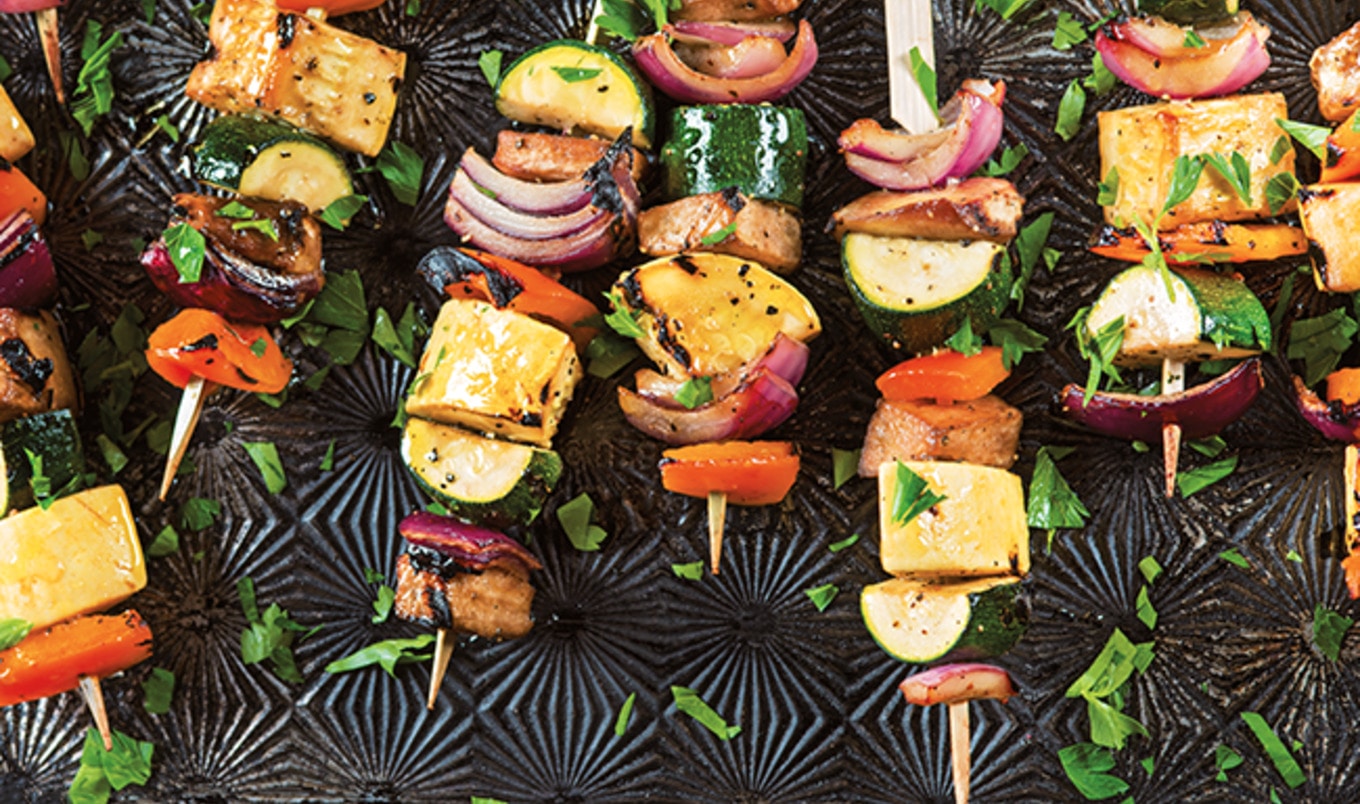 Skewered Balsamic Veggies