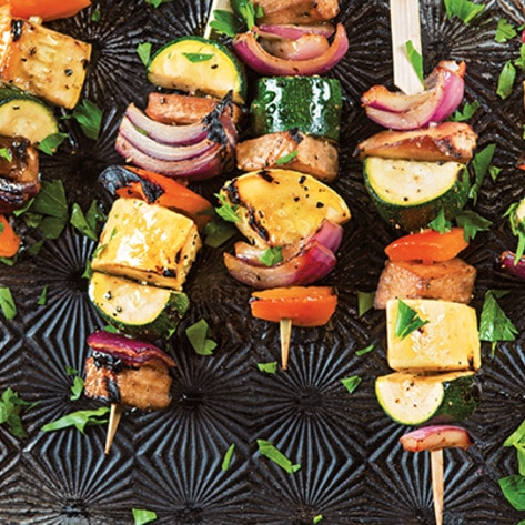 Garlic-Rosemary Veggie Skewers