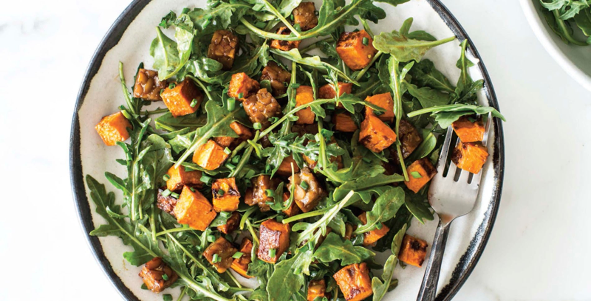 Sweet Potato Salad With Tempeh and Maple-Mustard Dressing
