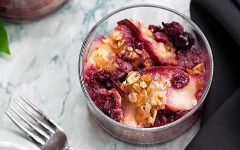 Vegan Peach & Blueberry Tumble