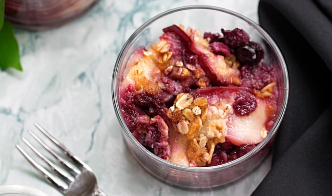 Vegan Peach & Blueberry Tumble