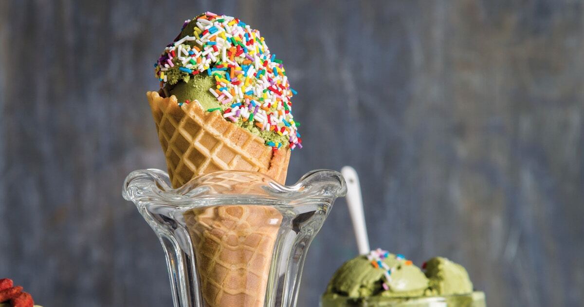 Creamy Coconut Cashew Matcha Ice Cream | VegNews